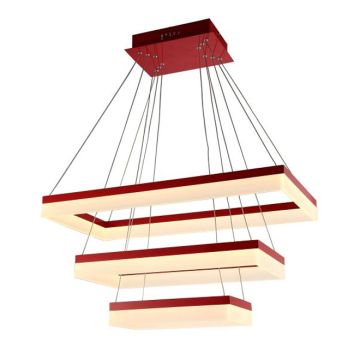 Alcon 12273-3 Rectangle Architectural LED 3-Tier Chandelier