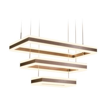 Alcon 12274-3 Rectangle Architectural LED 3-Tier Chandelier