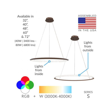 Alcon 12279-1 Redondo Suspended Architectural LED 1-Tier Ring Chandelier