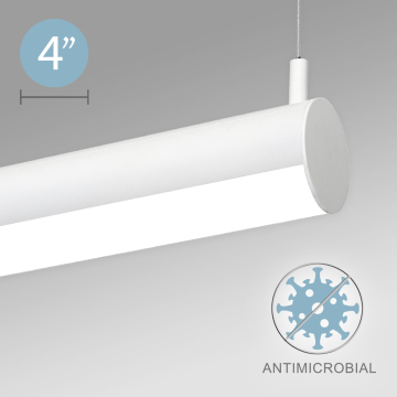 Alcon 12501-R4 Linear Antimicrobial LED Rotatable Pendant Tube Light 