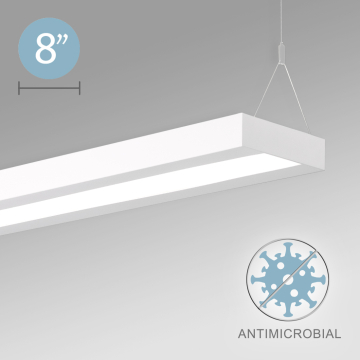 Alcon 12502-P Antimicrobial LED Linear Architectural Ceiling Pendant Light