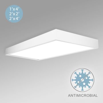 Alcon 12515-S Panel Surface-Mounted Antimicrobial LED Ceiling Light