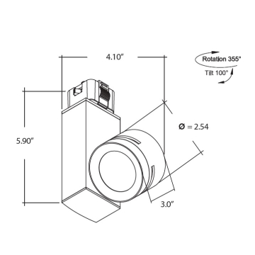 Alcon 13306 Architectural LED Adjustable Track Light