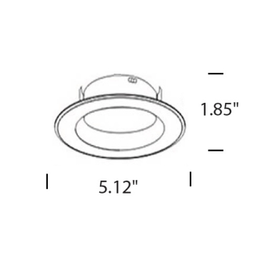 Alcon Escala 14008-4 4-Inch Round LED Recessed Can Light