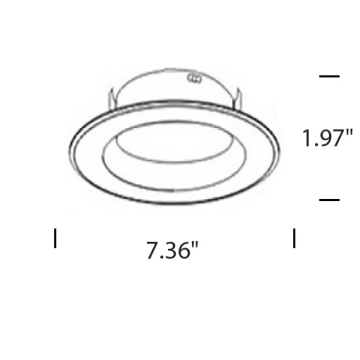 Alcon Escala 14008-6 6-Inch Round LED Recessed Can Light