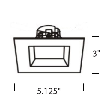 Alcon Escala 14009-4 4-Inch Square Baffle Architectural LED Recessed Can Light