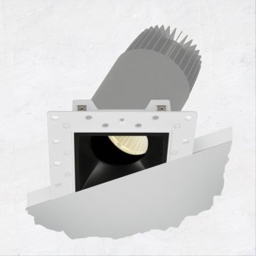 Alcon 14073-ADJ Illusione 2.5-Inch Architectural LED Adjustable Square Recessed Light