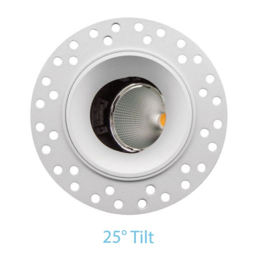 Alcon 14121-ADJ25 2.5-Inch 25-Degree Tilt Adjustable LED Trimless Recessed Light
