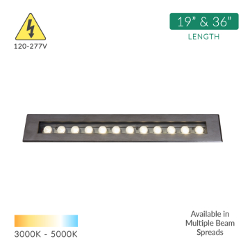 Alcon 14140 LED In-Ground Wall Wash Linear Flood Light