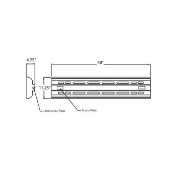 Alcon Lighting 15215 Architectural LED 48 Inch Linear Baffle Louvered High Bay 