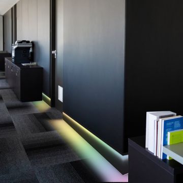Straight Toe-Kick RGBW Color Changing LED Baseboard Light Strip