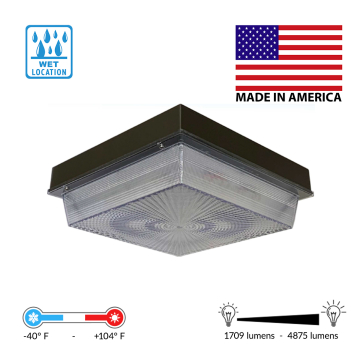 Alcon 16008 Architectural Low-Profile Aluminum Canopy LED Light