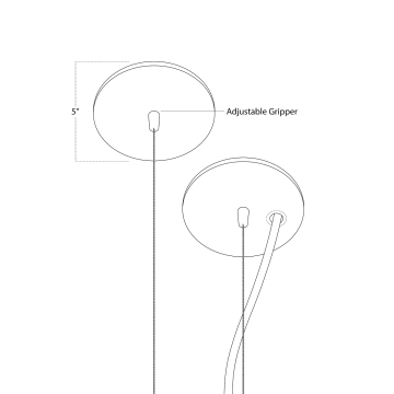 Alcon 16501-S Canopy Kit with Adjustable Aircraft Cable for Slope Vaulted Ceiling