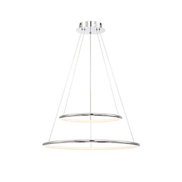 Alcon 12238 Skinny Cirkel Two-Tier Medium Architectural LED Suspended Pendant Chandelier