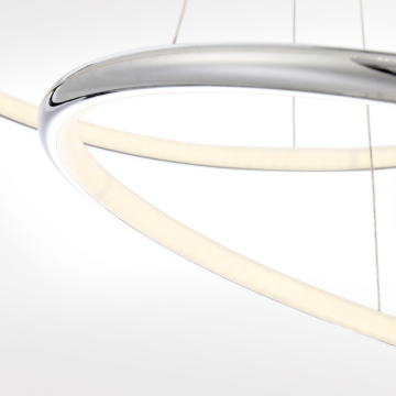 Alcon 12238 Skinny Cirkel Two-Tier Medium Architectural LED Suspended Pendant Chandelier