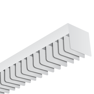 Alcon 6022-S-8 Fluorescent 8-Foot Surface-Mount Louver Luminaire