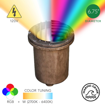 Alcon 9043-RGBW 7-Inch In-Ground RGBW LED Well Light