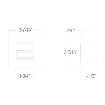 Alcon Lighting 9054 Ara LED Architectural Square Baffle Louver Recessed Pathway/Step Light