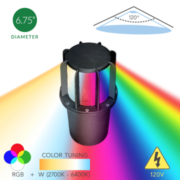 Alcon 9099-RGBW Prismatic RGBW Color-Tuning LED Well Path Light