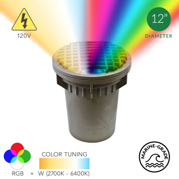 Alcon 9103-RGBW RGBW Color-Tuning Marine-Grade LED Well Light