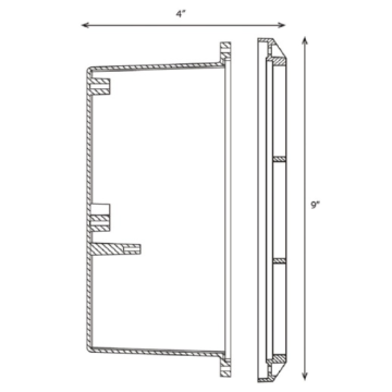 Alcon Lighting 9203-F Acropolis Architectural LED Low Voltage Step Light Flush Mount Fixture