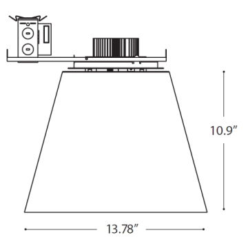 Alcon 14024 Semi-Recessed 13-Inch LED Downlight