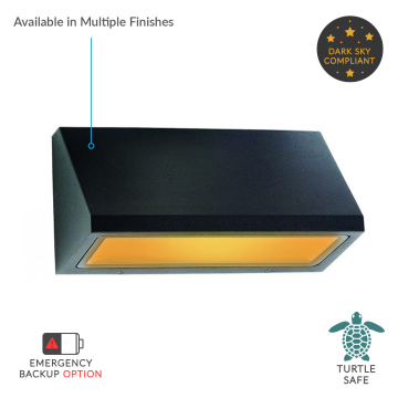 Alcon 11241-S Turtle Friendly Dark Sky Architectural Amber LED Wall Mount Light Fixture