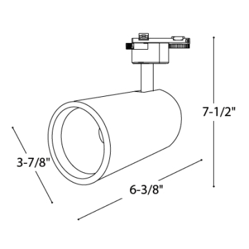 Alcon 13305 Architectural LED Adjustable Track Light