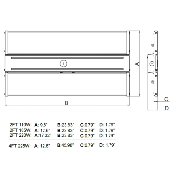 Alcon Lighting 15223 Linear High Bay LED Commercial Lighting Pendant | DLC Premium 