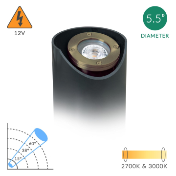 Alcon 9023 Low-Voltage 6-Inch Adjustable In-Ground LED Well Light