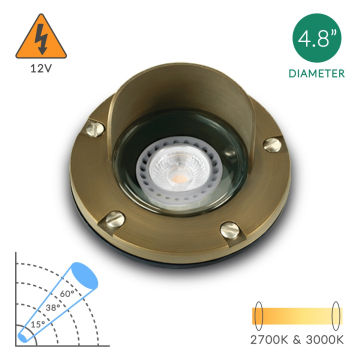 Alcon 9027 Low-Voltage 5-Inch Adjustable In-Ground LED Well Light