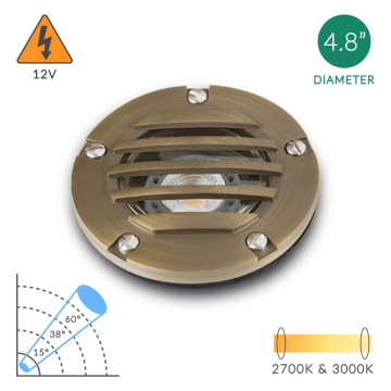 Alcon 9028 Low-Voltage 5-Inch Adjustable In-Ground LED Well Light