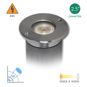 Alcon 9115-R Low-Voltage 3-Inch In-Ground LED Well Light