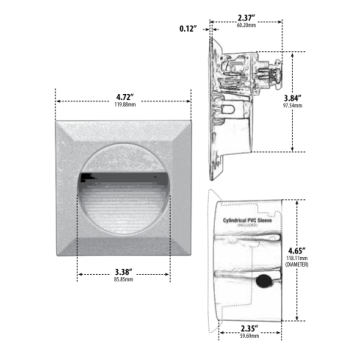 Alcon Lighting 9610 Aqua Architectural LED Low Voltage Step Light Fixture