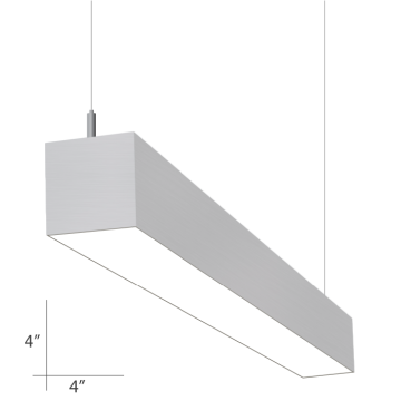 Alcon Lighting Beam 44 Series 10107-4 Architectural 4 Foot Suspended Linear Fluorescent Ceiling Light Fixture