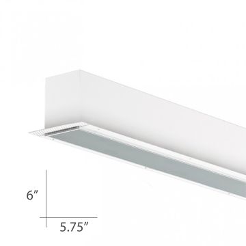 Alcon Lighting Beam 66 Series 7022-8 Architectural Linear Fluorescent Recessed Mount Light Fixture - 8 Foot 