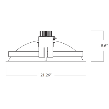 Alcon 14020 Semi-Recessed 21-Inch LED Downlight
