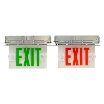 Alcon 16116 Single Sided Edge Lit Recessed LED Exit Sign