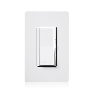 Lutron Diva DVSTV-WH 0-10V Dimmer Switch Single-Pole/ 3-Way 120-277V White (50mA Max)