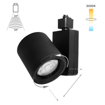Alcon 13301 Canon Architectural LED Adjustable Beam Track Light