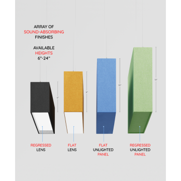 Acoustic Felt Linear Pendant - Sound Absorbing Light Fixture