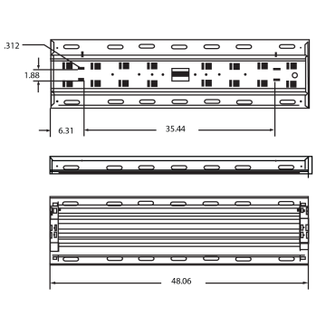 Alcon Lighting 15214 RFT 48 Inch Architectural LED Linear Premier Full Body High Bay