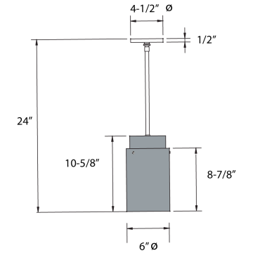 Alcon Lighting 12320 Lumo Architectural LED Cylinder Pendant Mount Direct Down Light Fixture