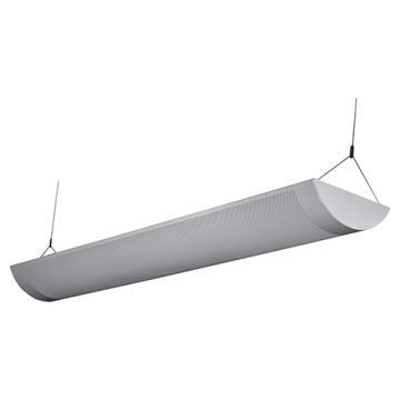 Alcon Lighting Marshal 10118-4 Full Perforated T8 and T5HO Fluorescent Architectural Linear 4 Foot Suspended Light Fixture – Uplight (Direct) and Downlight (Indirect)