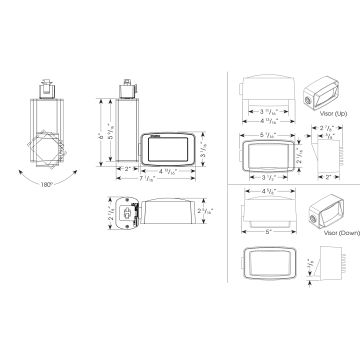 Amerlux MURV Murro® LED Track Light Vertical Wall Wash MURV 31 or 19 Watts
