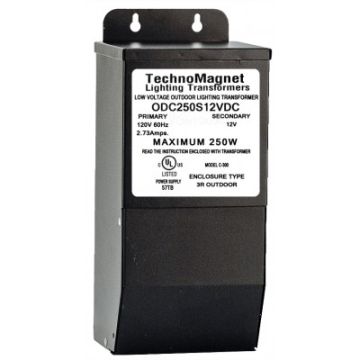 ODC250S12VDC 250W 12V DC Indoor/Outdoor Dimmable LED DC Magnetic Transformer Driver