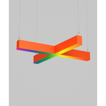Alcon 12100-20-X-P-RGBW Architectural RGBW LED X-Shape Pendant Light Fixture 