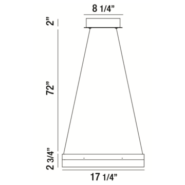 Alcon 12240 Bandini 17 Inches Architectural LED Suspended Chandelier