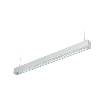Alcon Lighting Spaira Commercial LED Linear Suspended Pendant Mount Direct Light with Parabolic Louver 