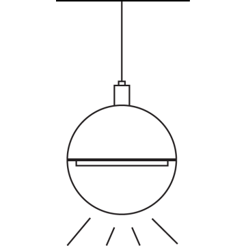 Alcon Lighting 12117-1 Tubob I Architectural 1 Inch LED Linear Channel Pendant Mount Direct Down Light Fixture